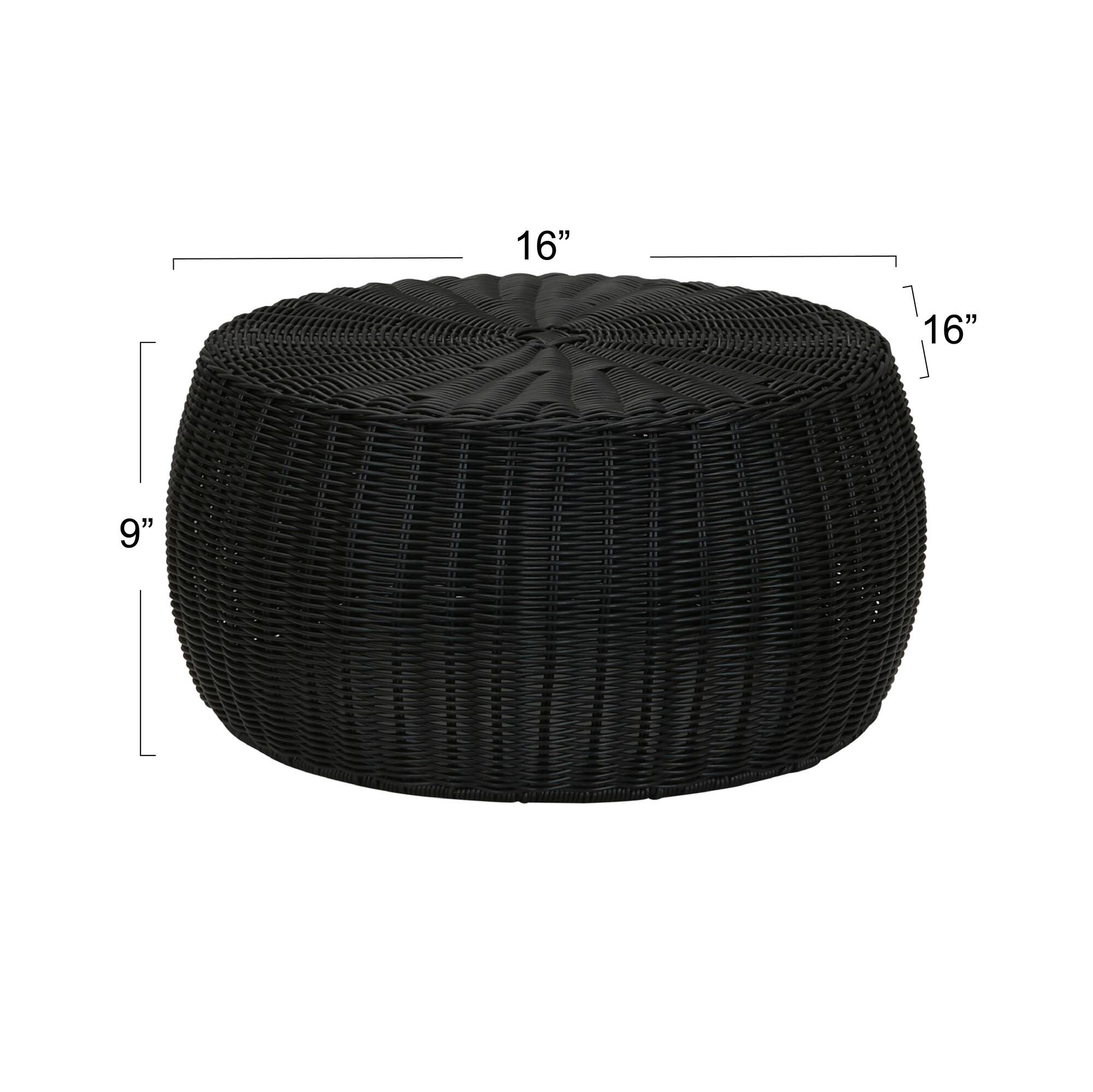 Household Essentials 9" Woven Storage Ottoman